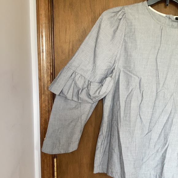 Clu blouse with ruffle sleeves 100% cotton top size M - Picture 8 of 16